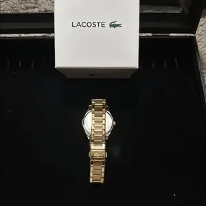 Lacoste Gold Bracelet Watch with Red Face Lacoste | Accessories | Lacoste Gold Bracelet Watch With Red  main image 3